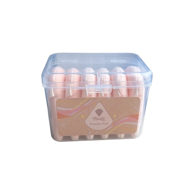 NIB Miss Lil 6-Piece Beige Powder Puff Make-up Set - Picture 4 of 9